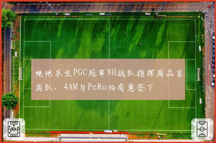 绝地求生PGC冠军NH战队指挥周品言离队，4AM与PeRo均有意签下