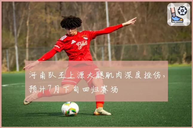 河南队王上源大腿肌肉深度挫伤，预计7月下旬回归赛场